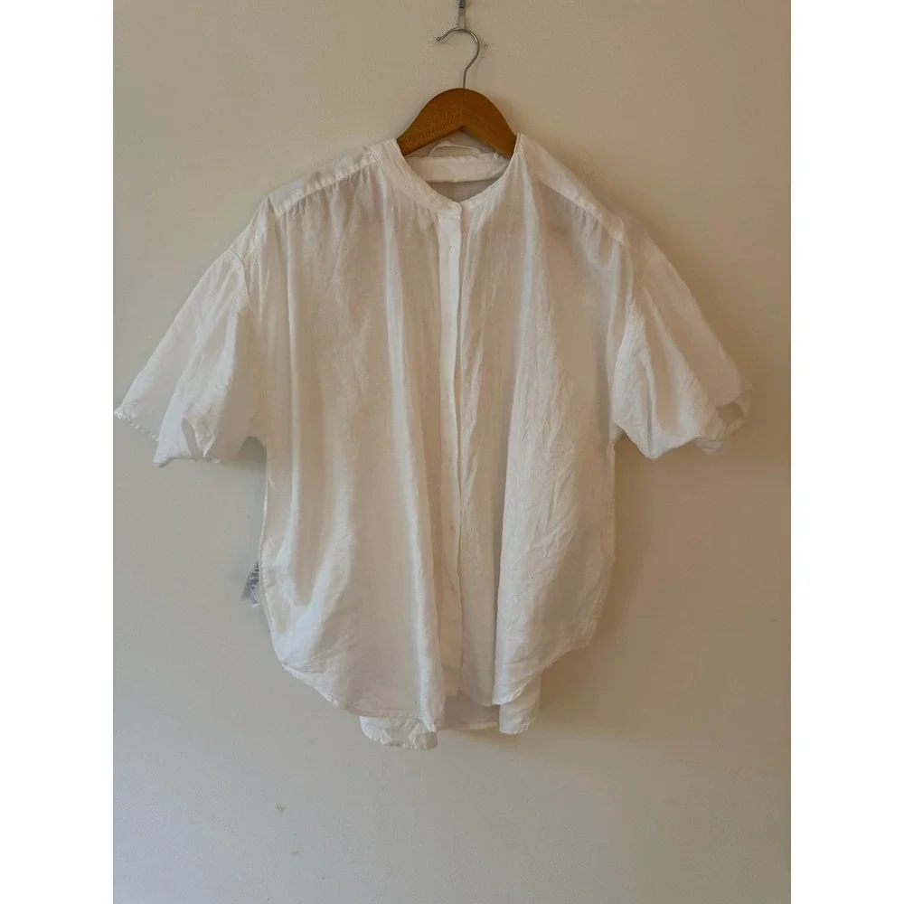 J.Crew Barid McNutt Irish Linen Capitaine Shirt White Size Large